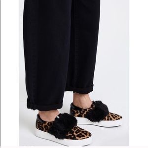 Faux Fur Leopard Michael Kors Platform Sneakers (animal print sneakers)